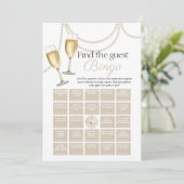 Guest bingo Pearls Prosecco carte de jeu de douche (Debout devant)