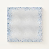 Guest book christening Silver Blue Notitieboek (Achterkant)