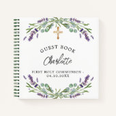 Guest book Communlavender violet eucalyptus Notitieboek (Voorkant)