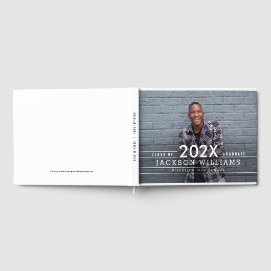 Guest Book Cool Grids Gradued Party Gastenboek (Volledig)