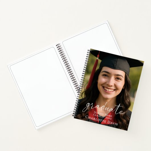 Guest book graduation party photo script notitieboek (Binnen)