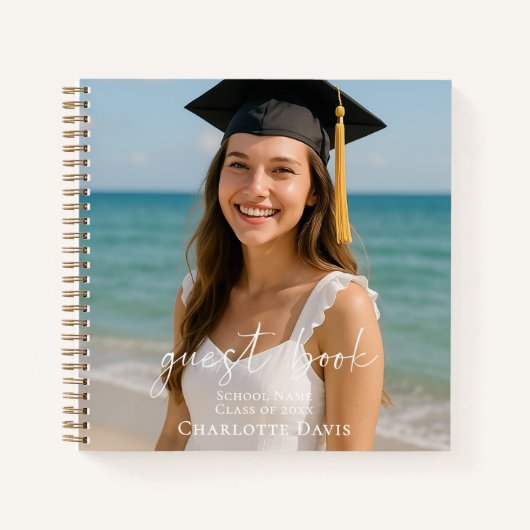 Guest book graduation photo script  notitieboek (Voorkant)
