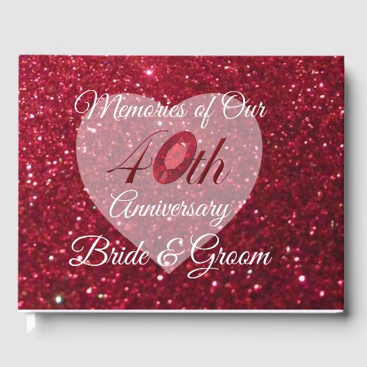 Guest Book - Personaliseer het 40e Jubileum Keepas Gastenboek (Voorkant)