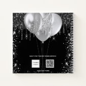 Guest book Quinceanera Black Silglitter Notitieboek (Achterkant)