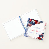Guest book Quinceanera red blue patriotic Notitieboek (Binnen)