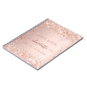 Guest book Sweet 16 blush roos gold sparkles Notitieboek (Linkerzijde)