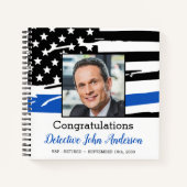 Guest Book van politiefunctionaris op aangepaste f Notitieboek (Voorkant)