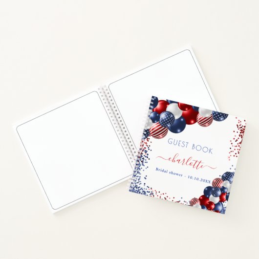 Guest book vrijgezellenfeest patriottic 4 juli notitieboek (Binnen)