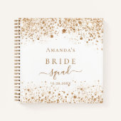 Guest book vrijgezellenfeest white gold glitter na notitieboek (Voorkant)