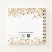 Guest book vrijgezellenfeest white gold glitter na notitieboek (Achterkant)