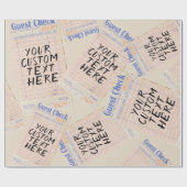 Guest Check Custom Personalized Gift Cadeaupapier (Vlak)