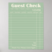 Guest Check Kitchen Wall Art Poster tendance (Devant)