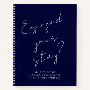 Guest Feedback Guest Book Navy Blue Notitieboek