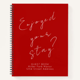 Guest Feedback Guest Book Red Notitieboek