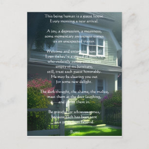 Guest House Rumi Poem Briefkaart