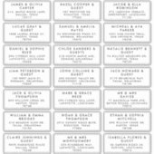 Guest Name Mailing Address Wedding Label Sticker (Voorkant)