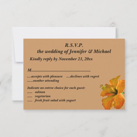 Guest RSVP Fall Wedding (Achterkant)