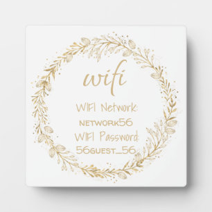 Guest Visitor WIFI-wachtwoord Gold Black Fotoplaat