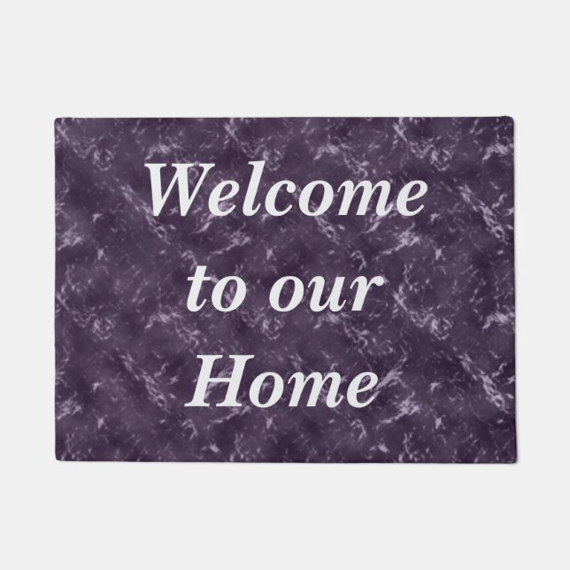 Guest Welcome Royal Paars Abstract Pattern Home Deurmat (Voorkant)
