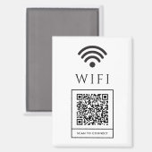 Guest WiFi Magnet Sign Scan QR for Fast Access (Recto/Verso)