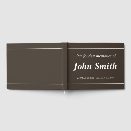 Guestbook met oogleden en gewone condoleances gastenboek (Volledig)