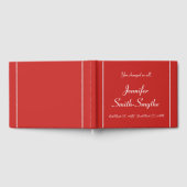 Guestbook met rode, eenvoudige en eenvoudige sympa gastenboek (Volledig)