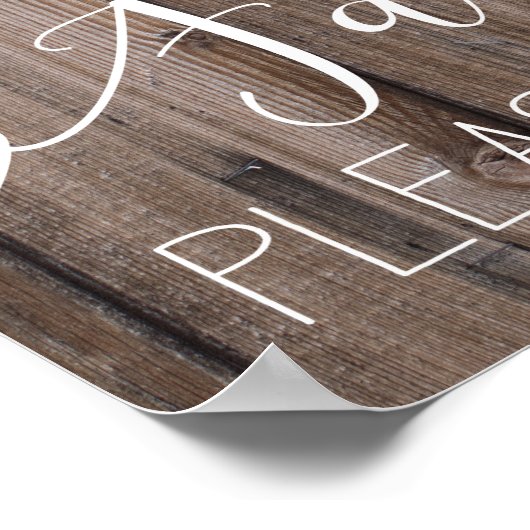 Guestbook Print voor bijtend houten bruiloft (Hoek)