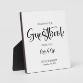 Guestbook Weddenschap Tabletop Plaque Fotoplaat (Voorkant)