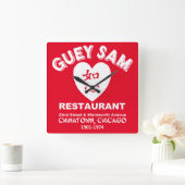 Guey Sam Restaurant, Chinatown, Chicago, IL Vierkante Klok (Huis)