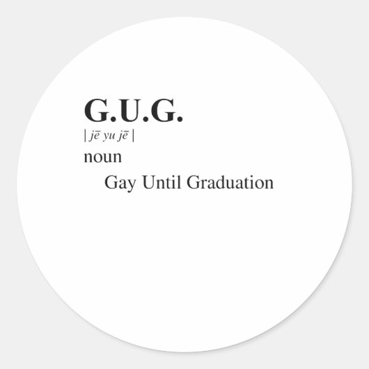 GUG RONDE STICKER (Voorkant)