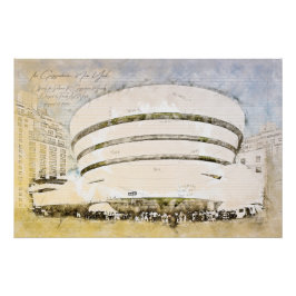 Guggenheim Museum New York Perfect Poster
