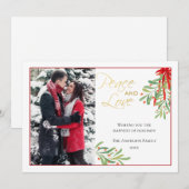 Gui à l'aquarelle | Carte de vœux de fêtes (Devant / Derrière)