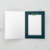 Gui bleu de Noël | Carte de vœux photo de vacances (Intérieur)