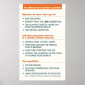 Guide de classe ASL. affiche (bkgd léger) (Devant)