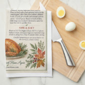 Guide de dinde de Thanksgiving Serviette de cuisin (Quart Plié)