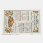 Guide de dinde de Thanksgiving Serviette de cuisin (Horizontal)