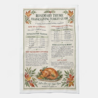 Guide de dinde de Thanksgiving Serviette de cuisin