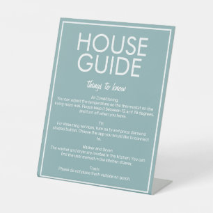 Guide de la maison Turquoise moderne Panneau de la