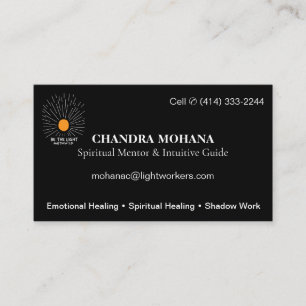 Guide de mentor spirituel Carte de visite d'info