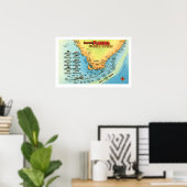 Guide de pêche de Floride Affiche 40x60 cm (Bureau à domicile)