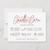 Guide de sécurité de la carte de soins aux bougies (Devant)