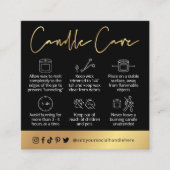 Guide de sécurité des bougies Carte Logo Script Bl (Devant)