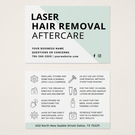 Guide de soins après épilation au laser moderne Me (Devant & derrière)