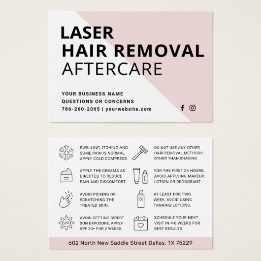 Guide de soins après épilation au laser moderne So (Devant & derrière)