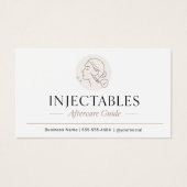 Guide de soins après injections minimaliste beige (Devant)
