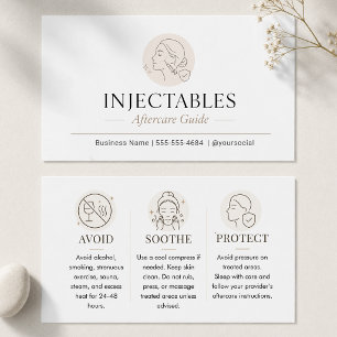 Guide de soins après injections minimalistes beige