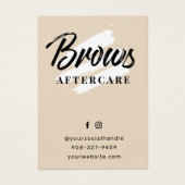 Guide de soins après les sourcils à l'écriture pin (Devant)