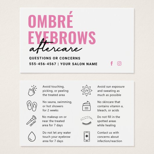 Guide de soins après ombre à paupières rose modern (Devant & derrière)
