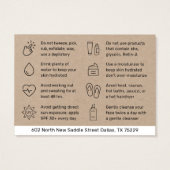 Guide de soins après peeling chimique Kraft nature (Dos)