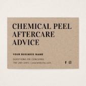 Guide de soins après peeling chimique Kraft nature (Devant)